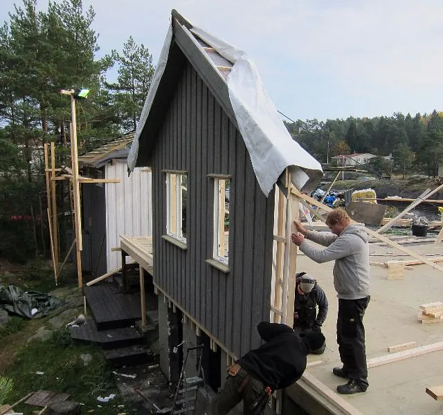 Oppføring av hytte i Kragerø Skjærgård